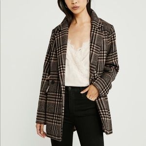 Abercrombie & Fitch Wool-Blend Blazer Coat